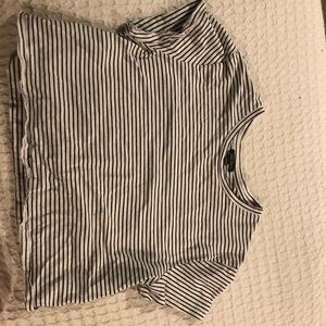 Cropped striped tee